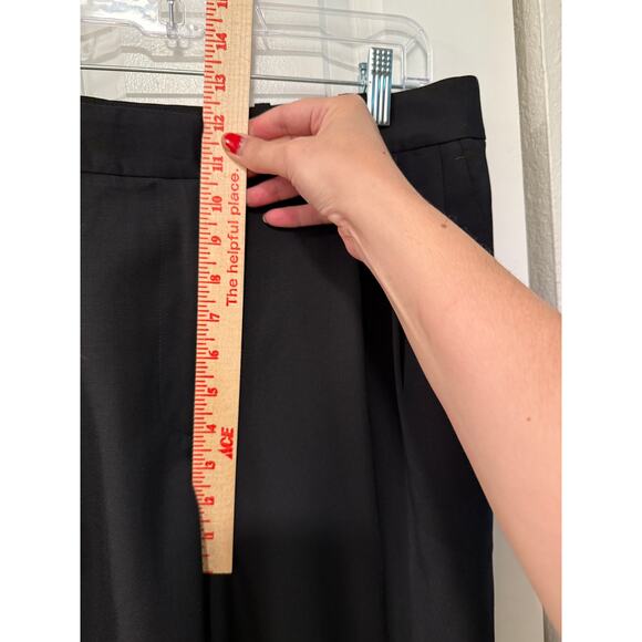 NEW! Nili Lotan 8 WOOL Dress Pants $495 High Rise Straight Leg Cropped Black - Picture 7 of 14